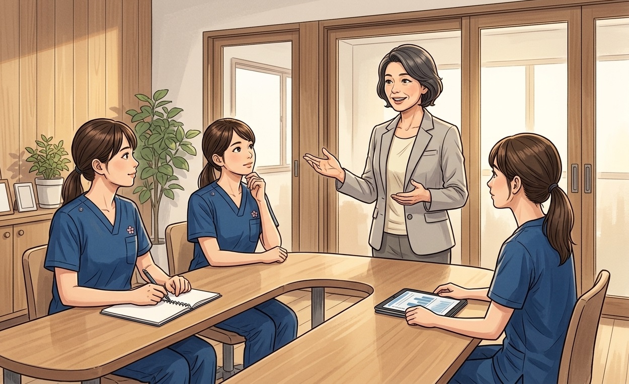 目標を共有し、考えて報告できるリーダーを育てる